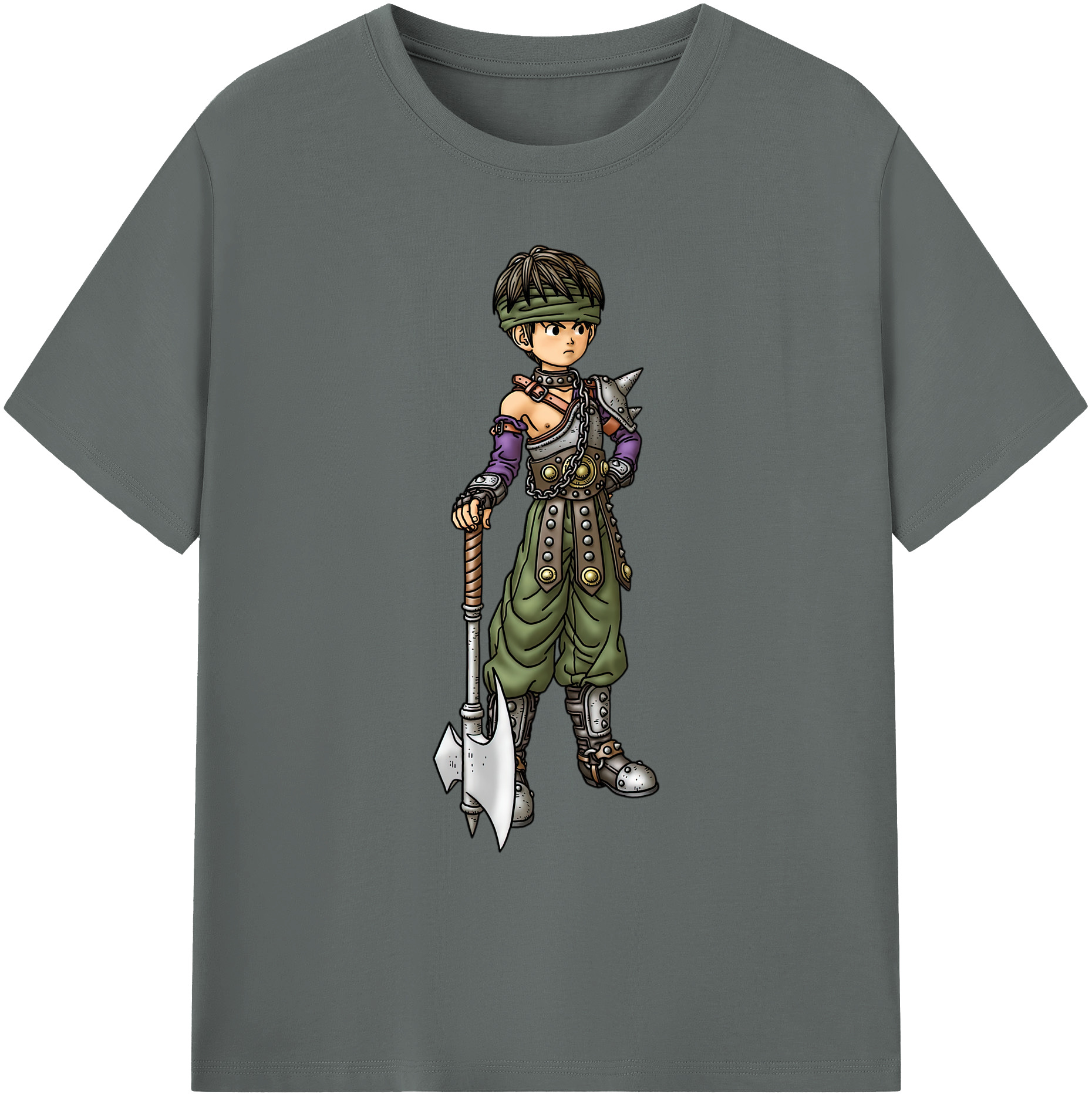 （画像用） ドラゴンクエスト Doragon Kuesuto Dragon Quest 綿100％ メンズ半袖Tシャツ｜肌触りやわらか＆通気性